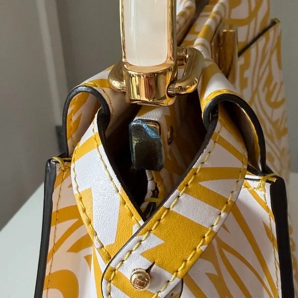 🌼Fendi Peekaboo x Sarah Coleman FF Vertigo - Mini Mimosa/White Gold Hardware - Picture 12 of 16